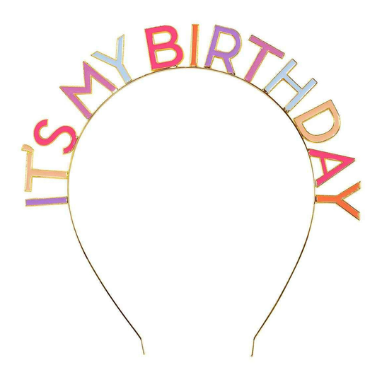 Diadem It's My Birthday - Flerfärgad