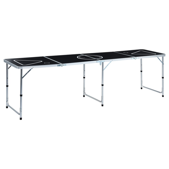 vidaXL Hopfällbart ölpingisbord 240 cm svart