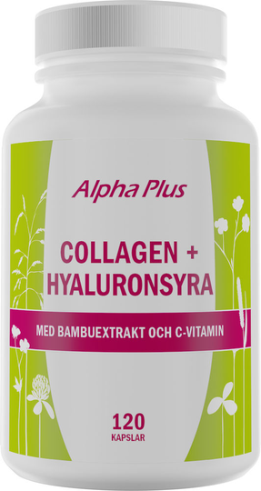 Alpha Plus Collagen + Hyaluronsyra 120 kapslar