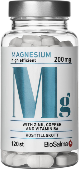 BioSalma Magnesium 200 mg + Zink Koppar B6 120 st