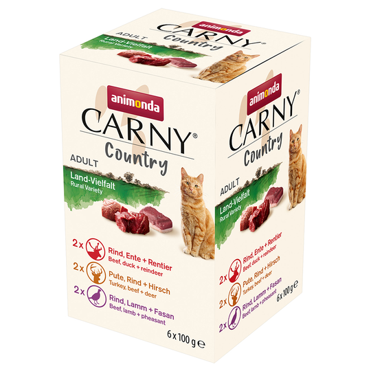 Animonda Carny Country Adult Multipack 6 x 100 g - Farmhouse Variety (3 sorter)