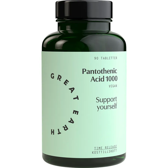 Great Earth Pantothenic Acid 1000, 90 tabletter