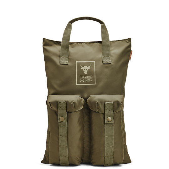 UA Project Rock Gym Sack, Tent/Khaki Gray