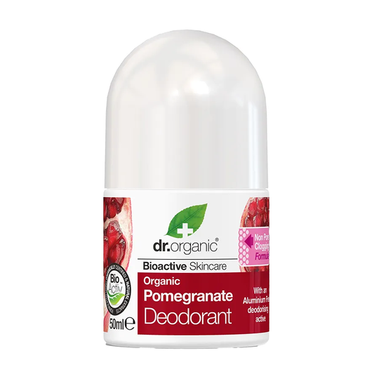 Dr Organic Pomegranate Deodorant, 50ml roll-on ekologisk