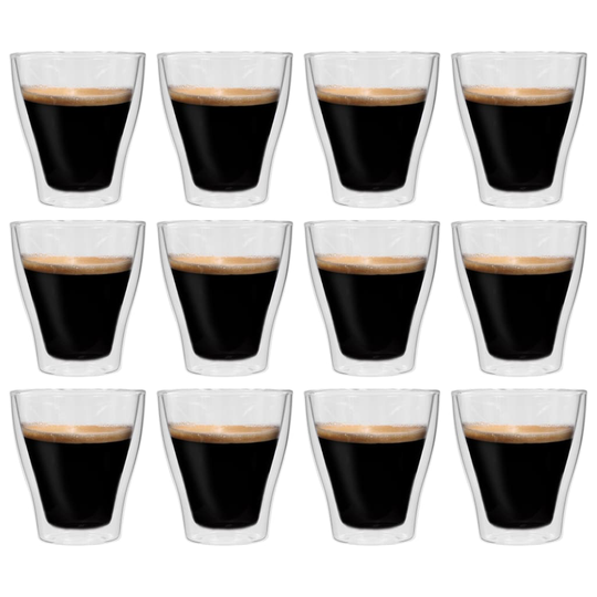 vidaXL Latte Macchiato-glas dubbelväggiga 12 st 280 ml