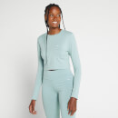 MP Women's Essential Body Fit Long Sleeve Crop T-Shirt - Isblå - XL