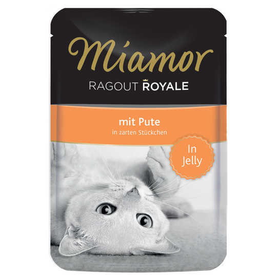 Ekonomipack: Miamor Ragout Royale i gelé 44 x 100 g - Kalkon