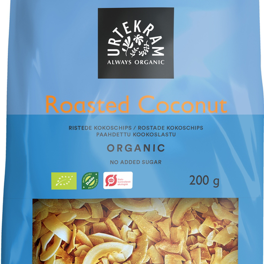 Urtekram Rostade Kokoschips 200 g
