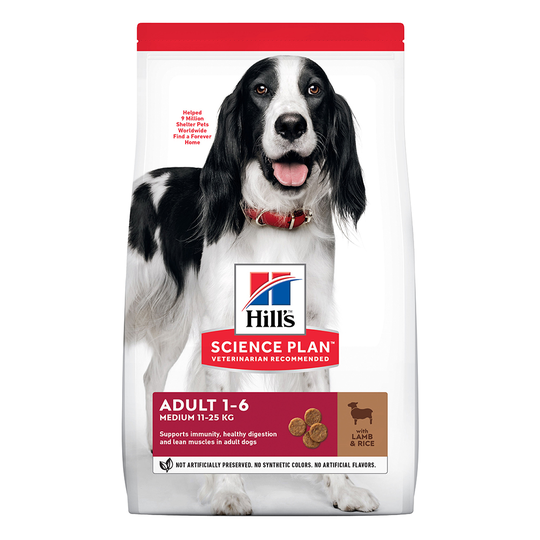 Hill's Science Plan Adult 1-6 Medium Lamb & Rice 14 kg