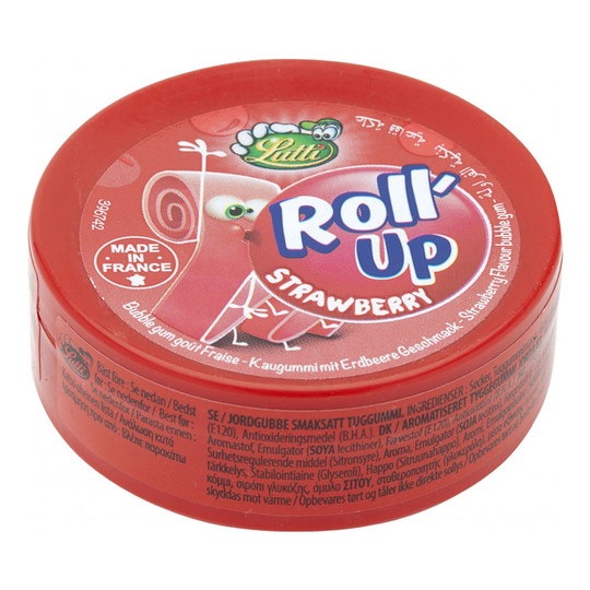 Roll-Up Jordgubbe Tuggummi - 1-pack