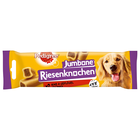 2 + 1 på köpet! 3 x Pedigree Jumbone - Rind: Medium (3 x 180 g)