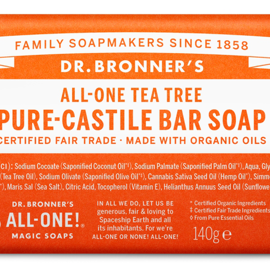 Dr. Bronner’s Magic Soaps Dr. Bronner’s Tea Tree Bar Soap 140 g