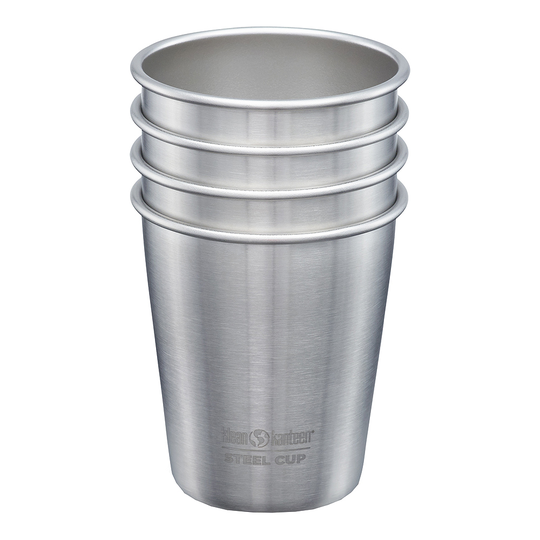 Klean Kanteen - Steel Cup Mugg 296 ml 4-pack Borstat stål