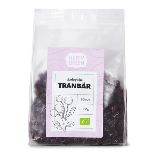 Happy Green Tranbär, 500g ekologisk