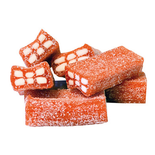 Sockrade Tegelstenar Jordgubb Storpack - 1 kg