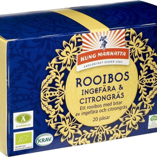 Kung Markatta Rooibos Ingefära & Citrongräs 20 Påsar