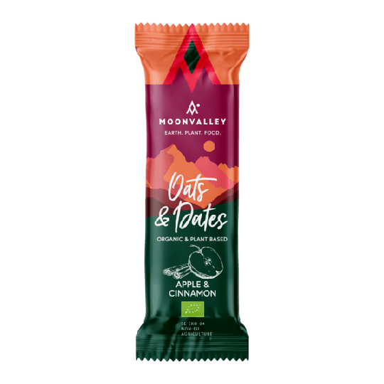 Moonvalley Ekologisk Energibar - Äpple & Kanel 50 g