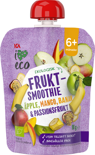 ICA I Love Eco Fruktsmoothie Äpple Mango 90 g