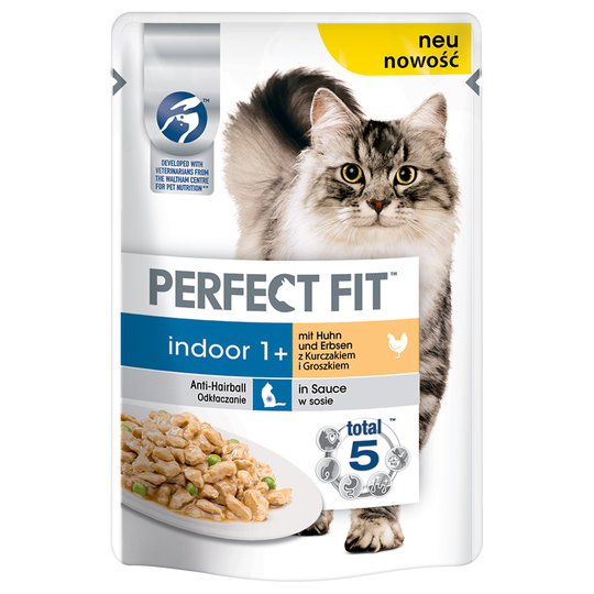 Perfect Fit Indoor 1+ Kyckling & ärtor - 24 x 85 g