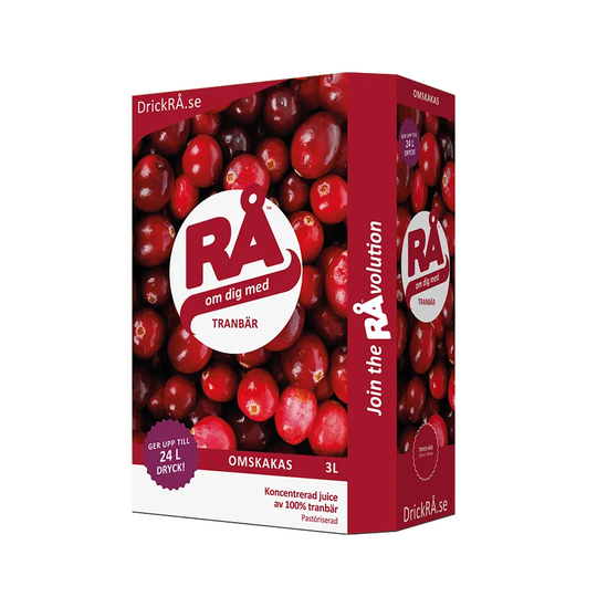 RÅ Tranbär Bag-in-box , 3l ekologisk