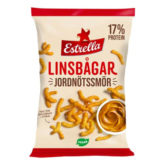 Estrella Linsbågar Jordnötssmör - 125 gram