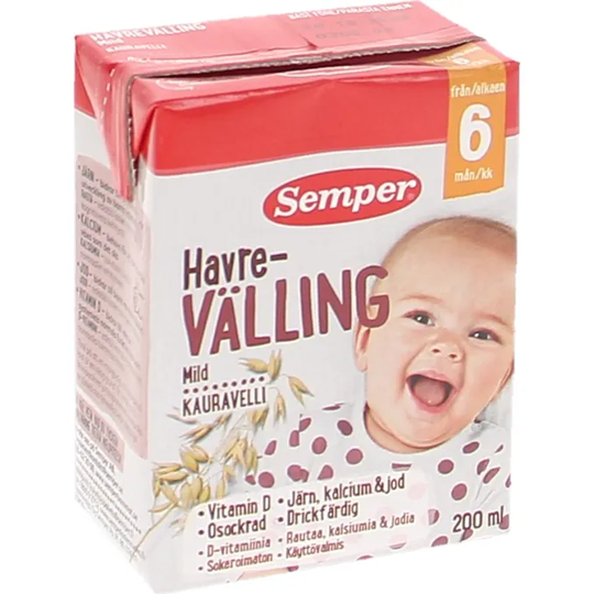 Semper 5 x Havrevälling Mild 6 mån