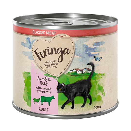 Ekonomipack: Feringa Classic Meat Menu 24 x 200 g - Lamm & nötkött