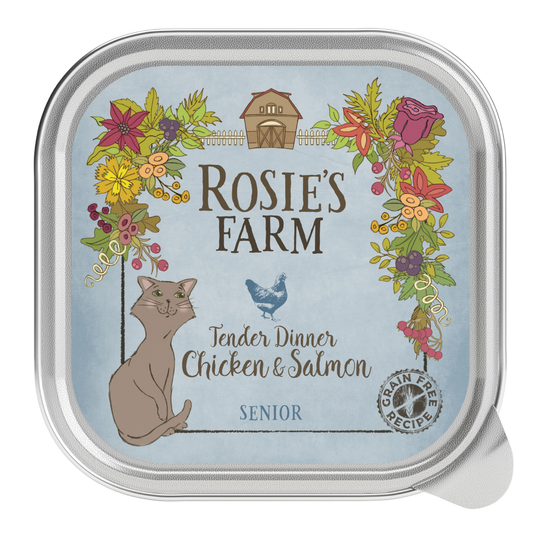 27 + 5 på köpet! Rosie's Farm 32 x 100 g - Senior: Kyckling