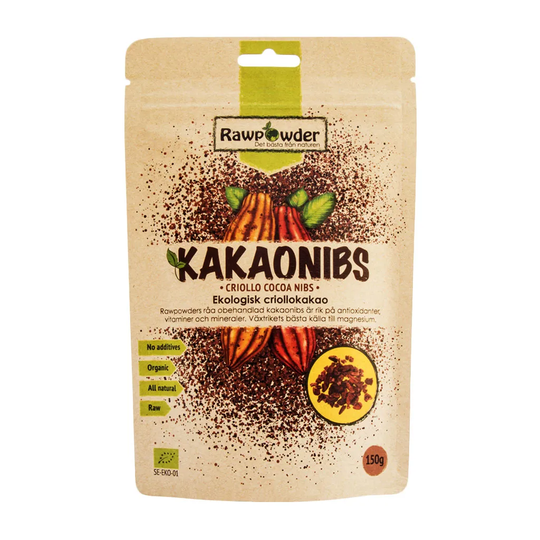 Rawpowder Kakaonibs Criollo, 150g ekologisk