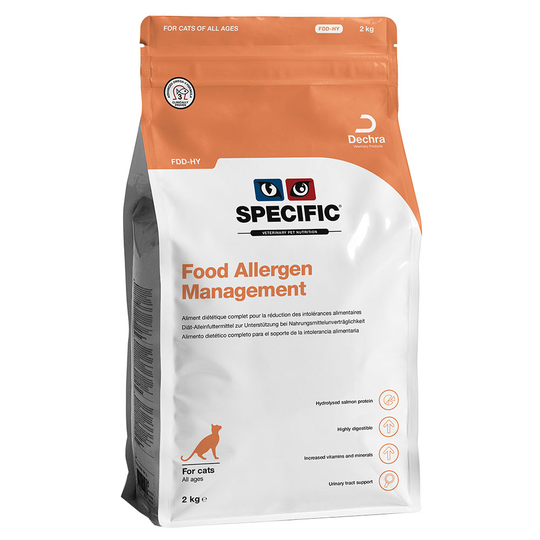 Ekonomipack: 2 påsar Specific Cat till lågt pris! FDD - HY Food Allergen Management (2 x 2 kg)