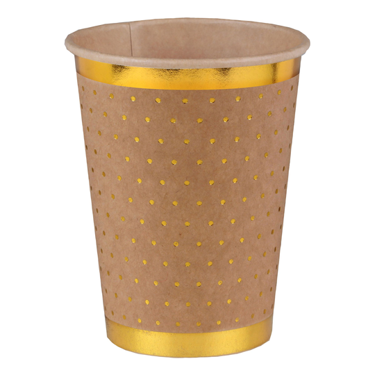 Pappersmuggar Prickiga Brun/Guld - 10-pack