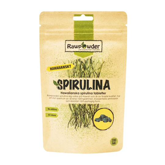 Rawpowder Hawaiiansk Spirulina, 200 tabletter