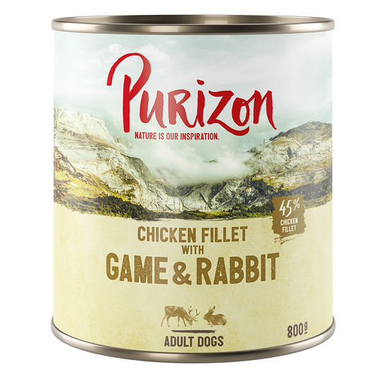 Purizon Adult 6 x 800 g - Game & Rabbit with Pumpkin & Lingonberry