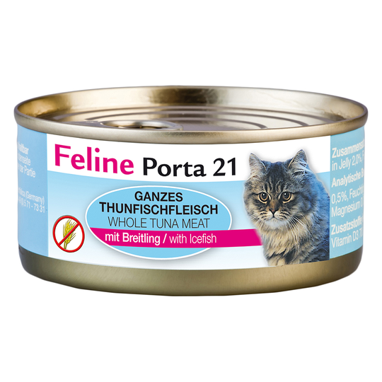 Ekonomipack: Feline Porta 21 24 x 156 g - Tonfisk med skarpsill - spannmålsfritt