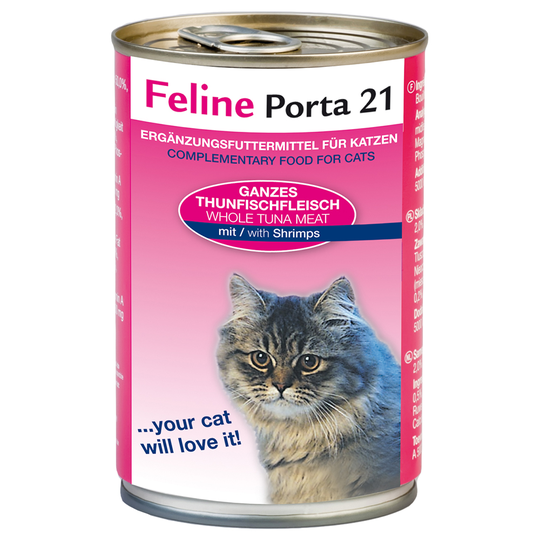 Ekonomipack: Porta 21, 12 x 400 g - Tonfisk med räkor