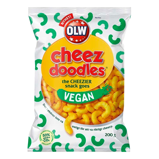 OLW Vegan Cheez Doodles - 200 gram