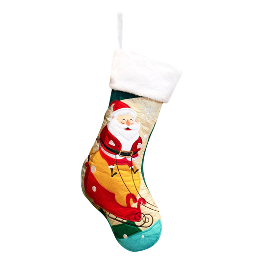 Matchande Familj Julstrumpa - Jultomte