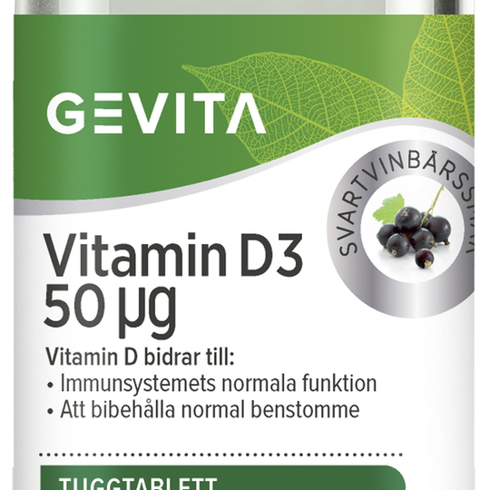 Gevita D-Vitamin 50 µg 90 tuggtabletter