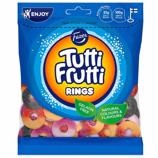 Godispåse, Tutti frutti ringar 120 g