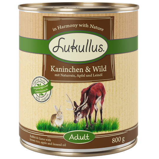 Lukullus Kanin & vilt - 6 x 400 g