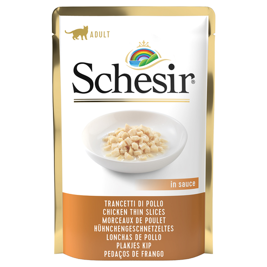 Schesir Jelly Pouch 6 x 85 g Kycklingstrimlor i sås
