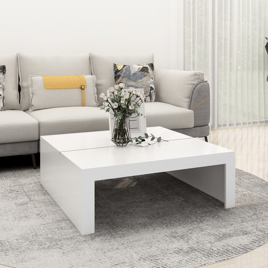 vidaXL Soffbord vit 100x100x35 cm spånskiva
