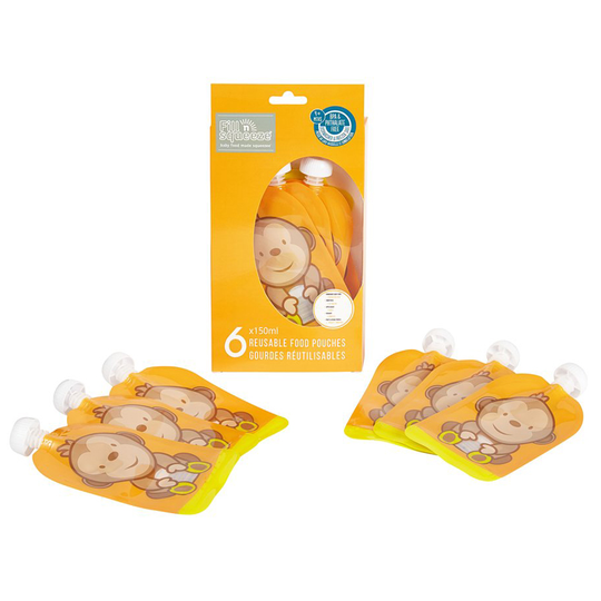 Fill 'n' Squeeze 'Zipper' Pouches 6-pack