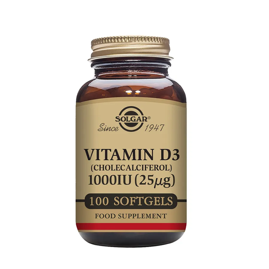Solgar Vitamin D3 1000 IE 25 ug Kolekalciferol, 100 softgel