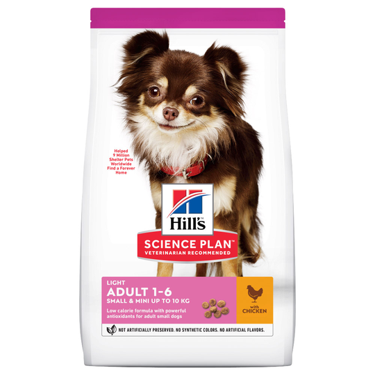 Ekonomipack: 2 x Hill's Science Plan hundfoder - Adult Light Small & Mini Chicken (2 x 6 kg)