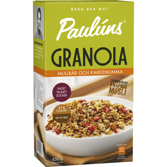 Paulúns Granola Mullbär Kardemumma 450 g