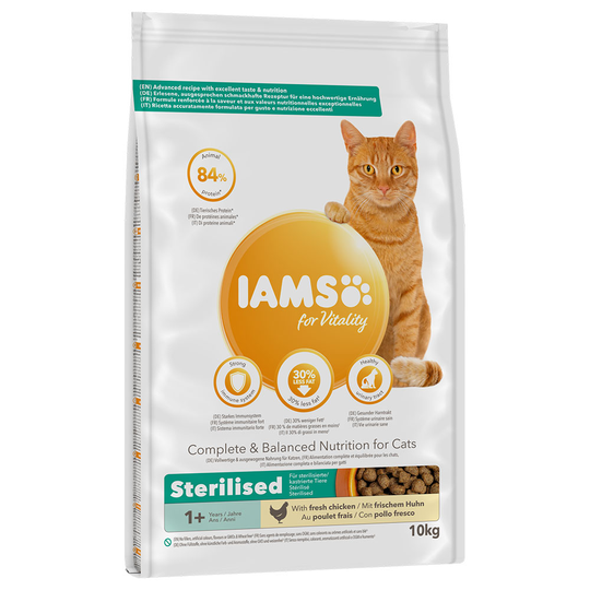 IAMS for Vitality Adult Sterilised Chicken - 10 kg