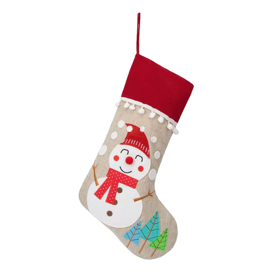 Julstrumpa med Djurmotiv - Snögubbe