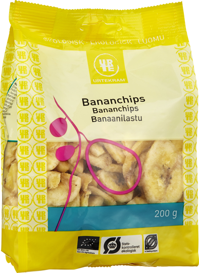 Urtekram Bananchips Eko 200 g