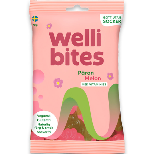 Wellibites Päron & Melon 70g